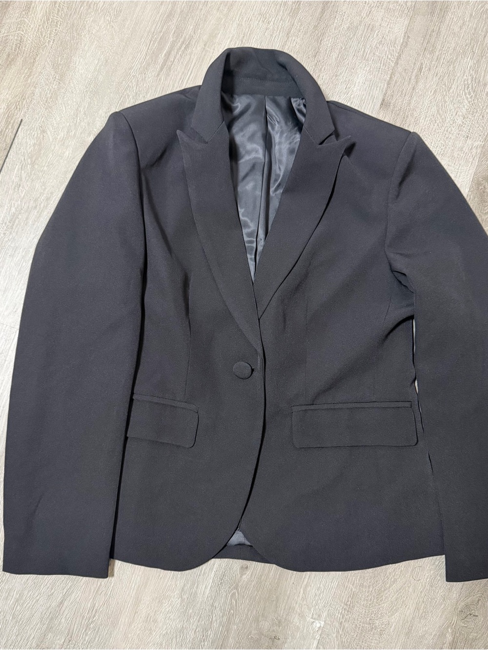 Black Women's Blazer - Classic Single-Button